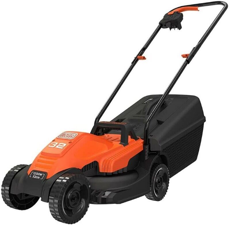 Black & Decker Black and Decker Lawnmower Compact Electric 32cm Lawn Mower 35L Capacity 1200W