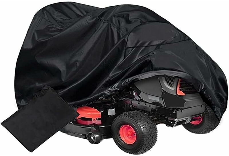 Riding Lawn Mower Cover, Garden Tractor Cover, Universal, Weatherproof, uv Resistant, Heavy Duty 420D Oxford Fabric (183x137x117CM) - Rhafayre