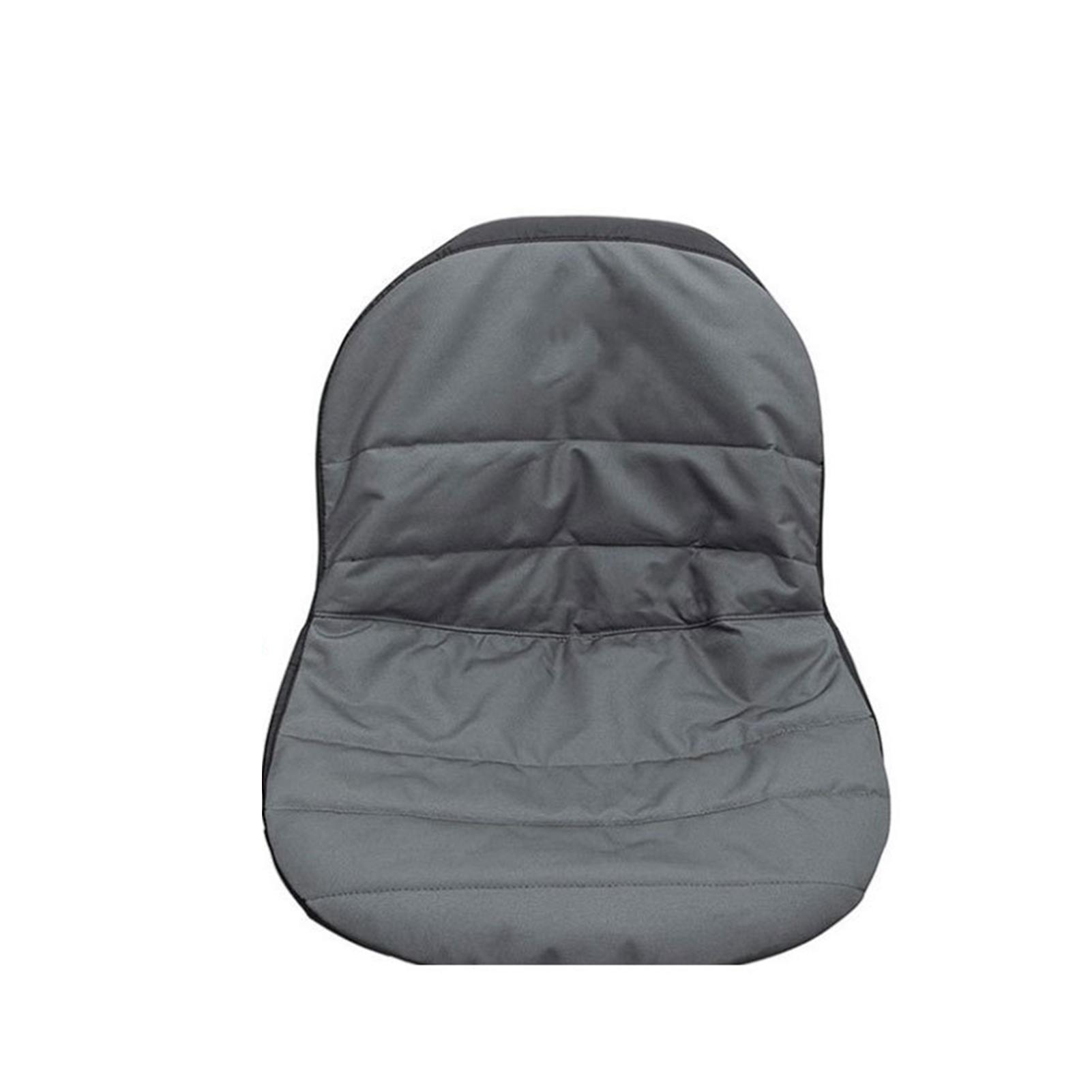 TOMTOP JMS Lawn Mower Seat Cover Tractor Seat Cover Heavy Duty Padded 600D Oxford Material Grey