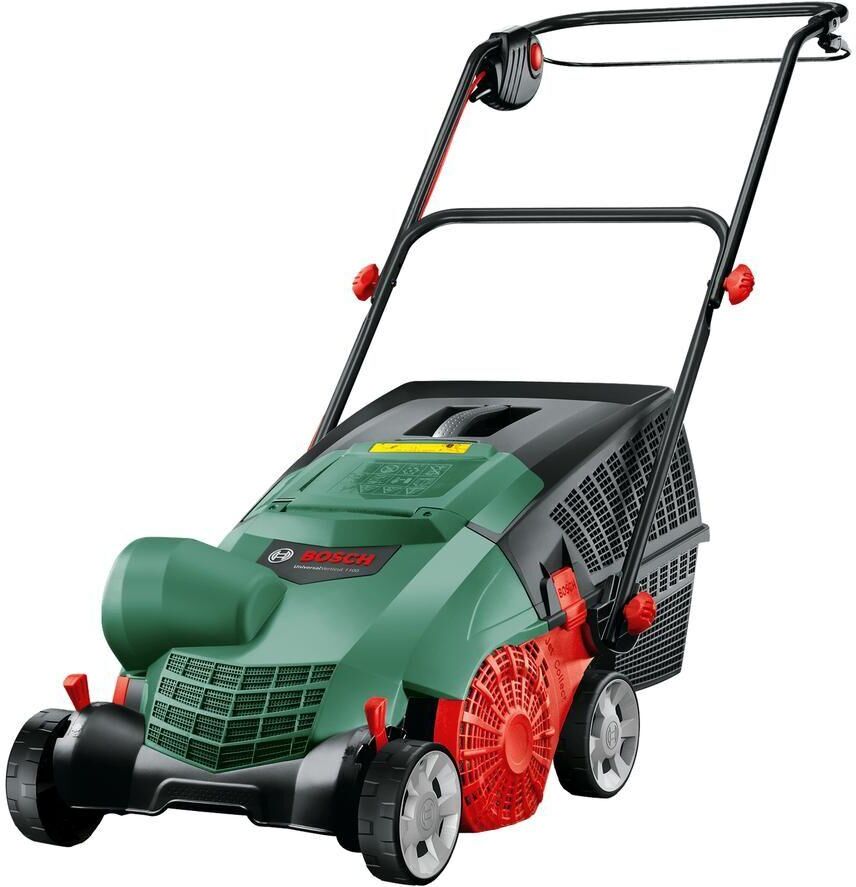 BOSCH UniversalVerticut 1100 Corded Rotary Lawn Mower - Black & Green