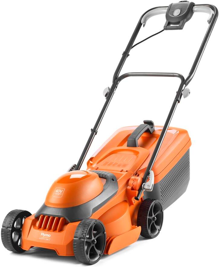 FLYMO SimpliStore 300 Li Cordless Lawn Mower - Orange