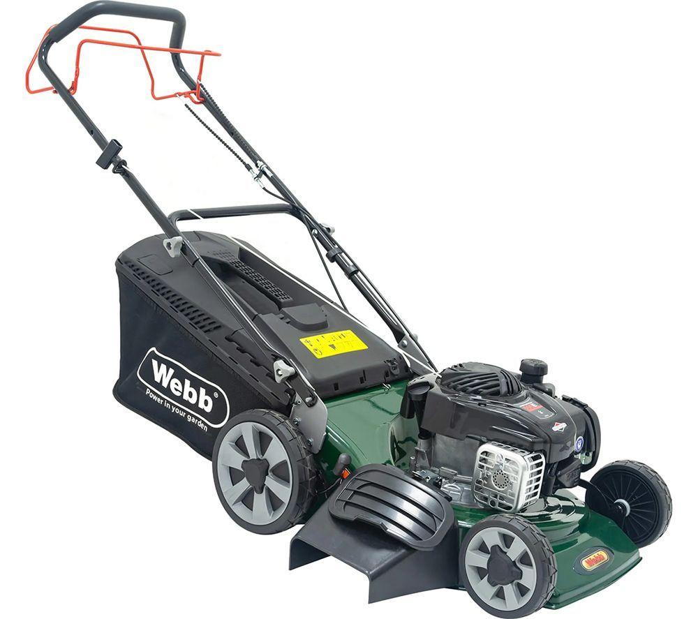 WEBB WER18HW4 Supreme Cordless Rotary Lawn Mower - Green & Black