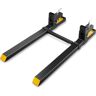 VEVOR  Pallet Forks, 4000 lbs Clamp on Pallet Forks, 60" Total Length Heavy Duty Pallet Forks with Adjustable Stabilizer Bar, Tractor Bucket Forks for Tractor Attachments, Skid Steer, Loader Bucket