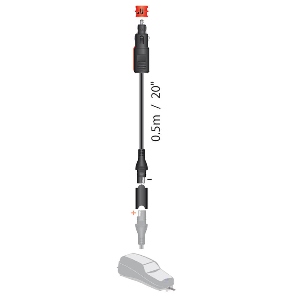 OPTIMATE 12V Stecker für DIN-Steckdosen & Zigarettenanzünder