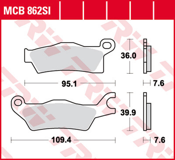 TRW Lucas Offroad Sinterbelag MCB862SI