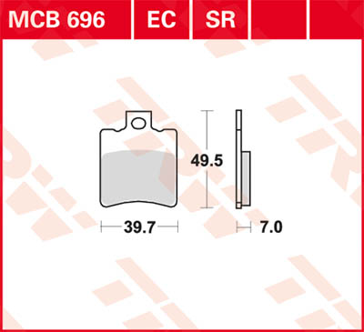 TRW Lucas Brzdová destička MCB696