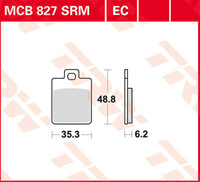 TRW Lucas Brzdové obložení MCB827