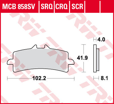 TRW Lucas Slinuté podšívky MCB858SV