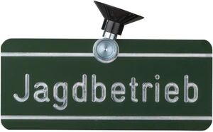 Dr. Gmünder Autoschild Jagdbetrieb