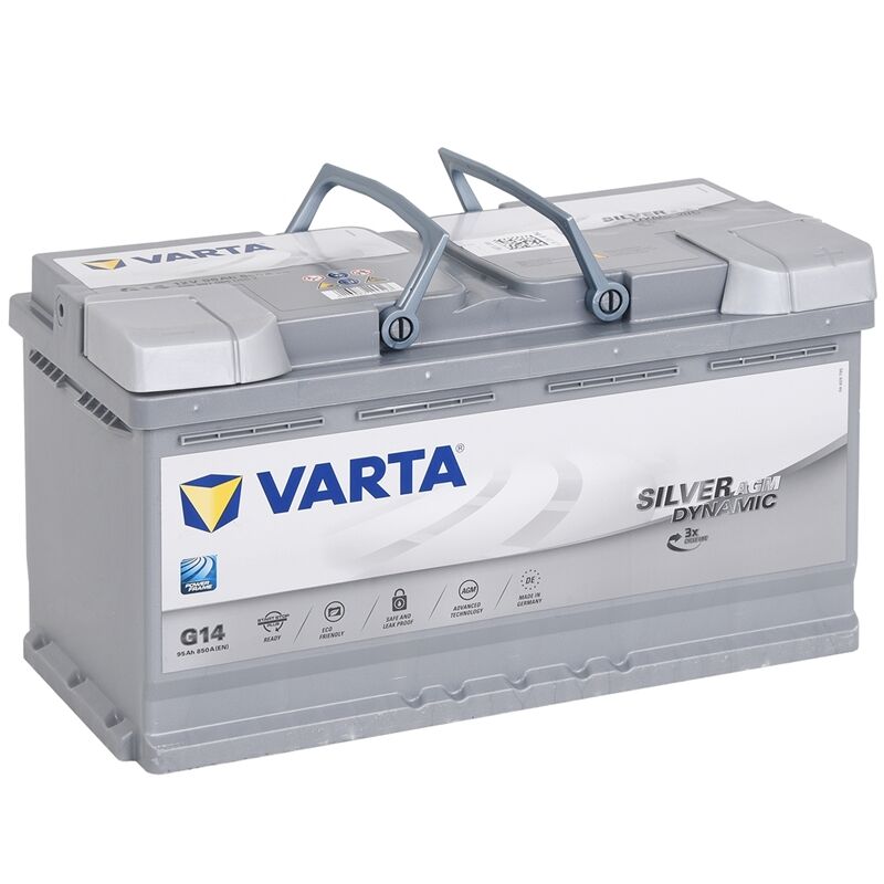 VARTA SILVER dynamic AGM Glasvlies-Akku 12V/ 95Ah, wartungsarm