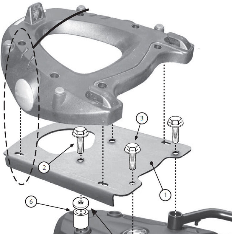 Givi SR5107 Rear-Rack - Monokey