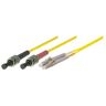 Tecline LWL Patchkabel, 9/125 µm, OS2-Faser, 2x ST Stecker/LC Duplex Stecker, gelb, 5,0 m (39989405)