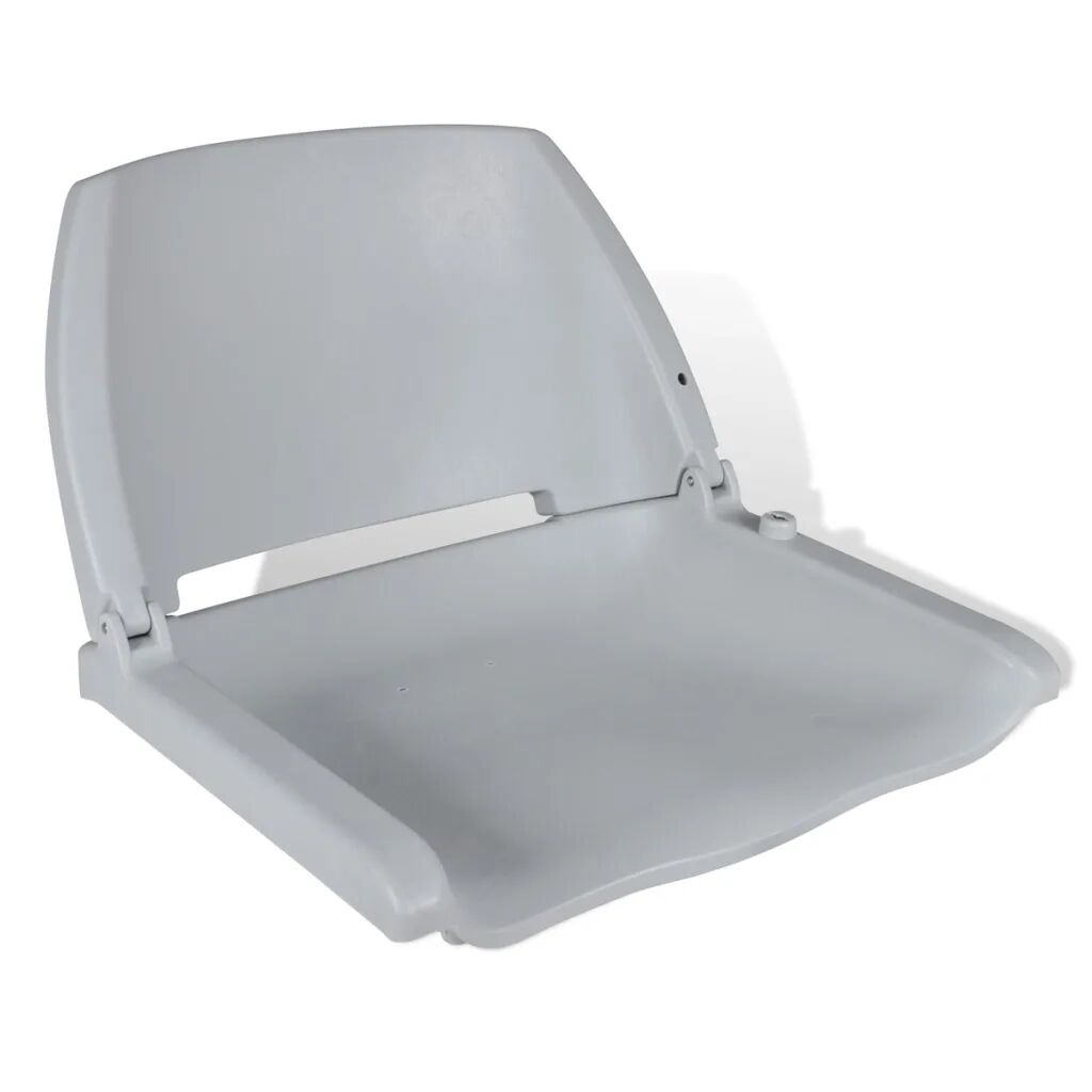 vidaXL Båtstol med Sammenleggbar Ryggstøtte uten Pute Grå 41 x 51 x 48 cm