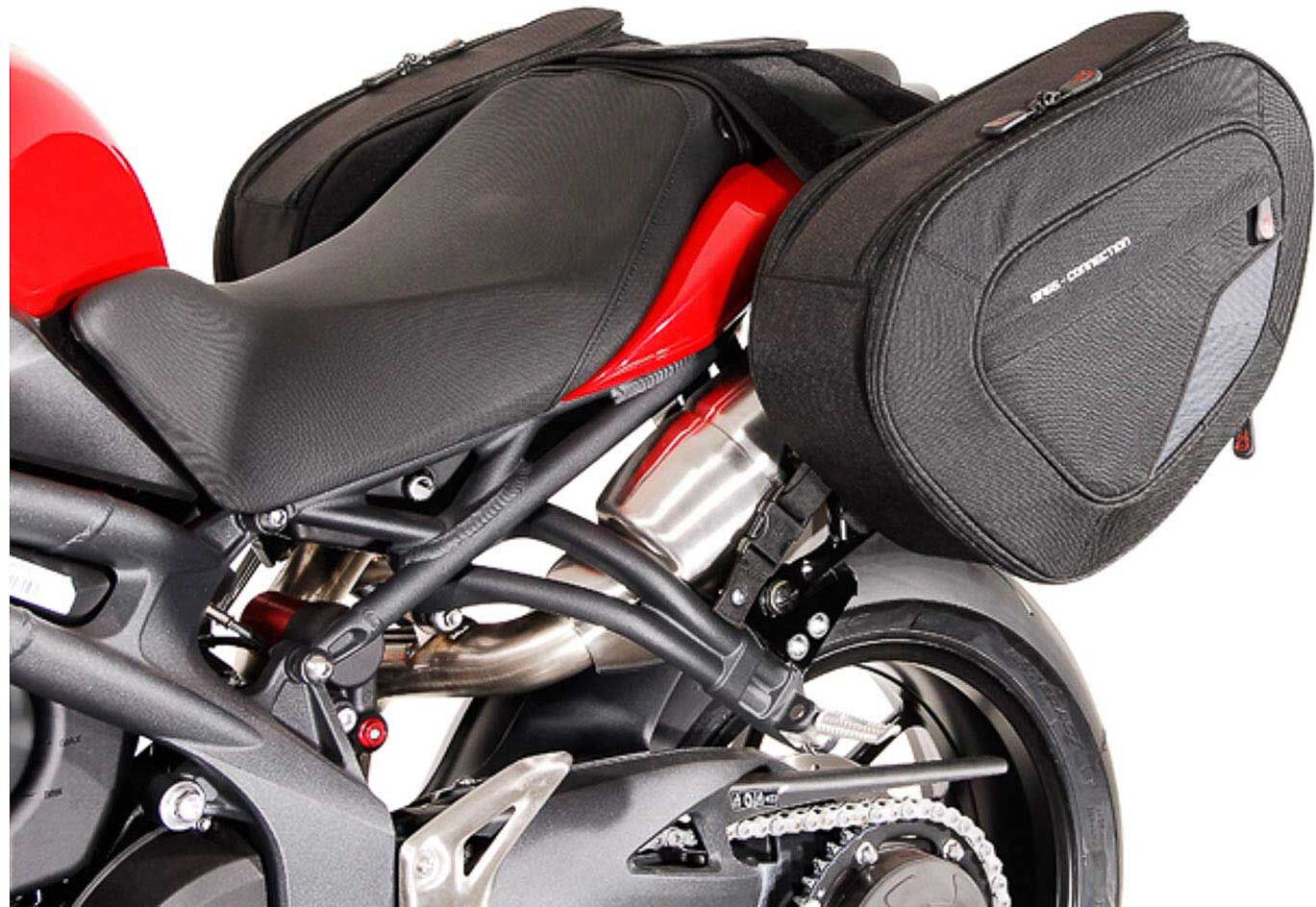 SW-Motech BLAZE H saddlebag sett - svart/ grå. Triumph Speed Triple 1050 / R (10-15).