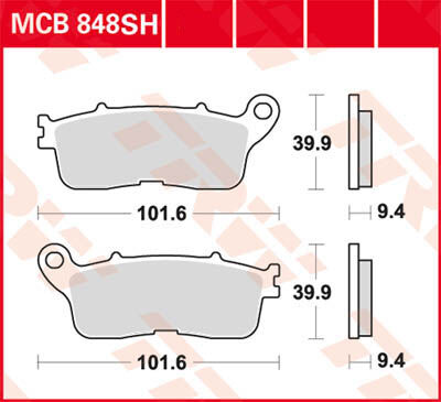 TRW Lucas Sintered fôr MCB848SH