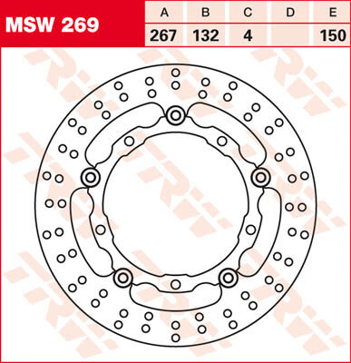 TRW Lucas Bremseskive MSW269, flytende