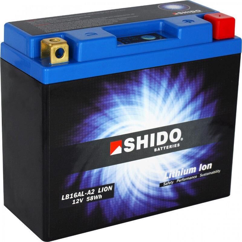 Shido Lb16al-A2 Lithium - 12v Atv/mc/snøscooter Batteri 12v, 5ah, 60wh, 150x65x144