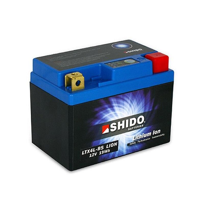 Shido Ltx4l-Bs Lithium - 12v Atv/mc/snøscooter Batteri 12v, 1.6ah, 95wh, 113x70x85