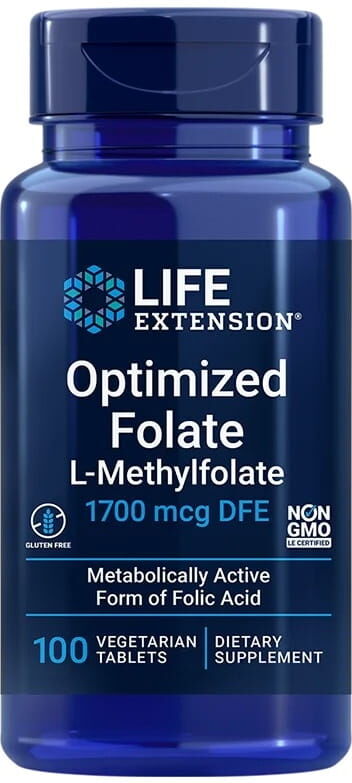 Life Extension Kwas foliowy Optimized Folate 100 tabletek Life Extension