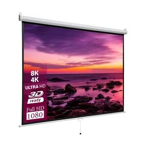 celexon basic line Rolloleinwand 200 x 200cm,Leinwand Format 1:1 , Heimkino Leinwand, Beamerleinwand,3D Leinwand,Full HD Leinwand, Leinwand Beamer