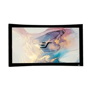 ELITE SCREENS-LUNETTE CURVED - GEBOGENE RAHMENLEINWAND16:9 / Cihite / 299 x 168-Projektionsleinwand-geeignet für: normalen Beamer-