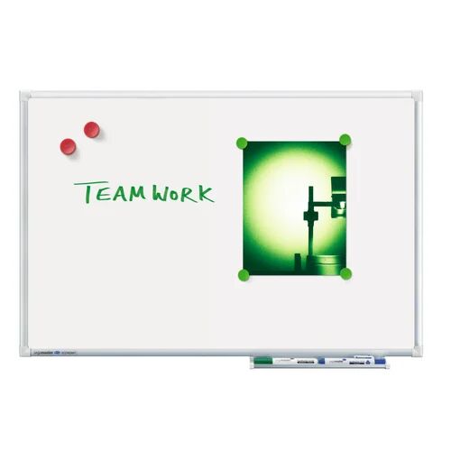 Economy Free-Standing Magnetic Whiteboard  Size: 100cm H x 150cm W x 1.34 cm D  - Size: 90cm H x 120cm W x 1.2cm D