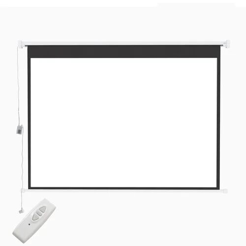 Symple Stuff Borkholder White Electric Projection Screen Symple Stuff Size: 183cm H x 244cm W x 13cm D  - Size: Single (3')