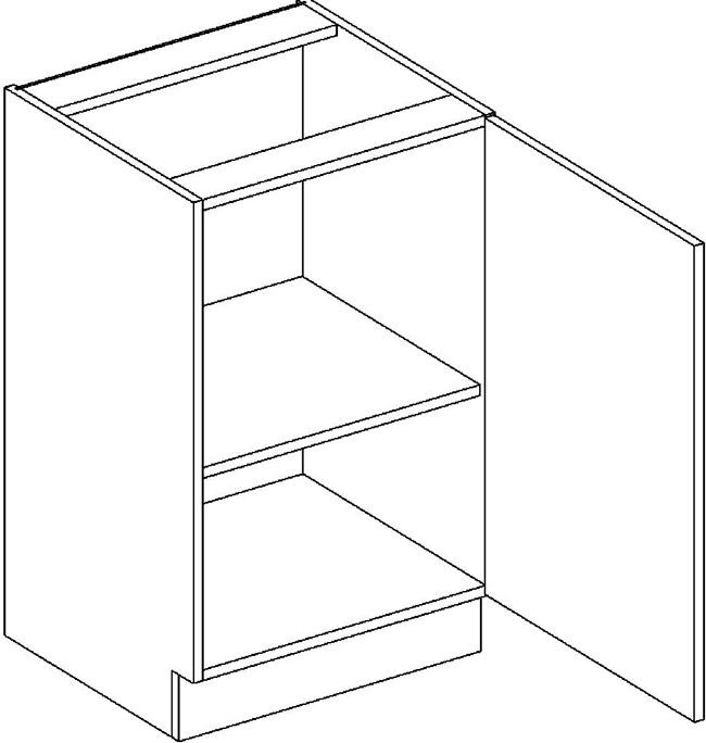 30cm Unterschrank 1 Tür