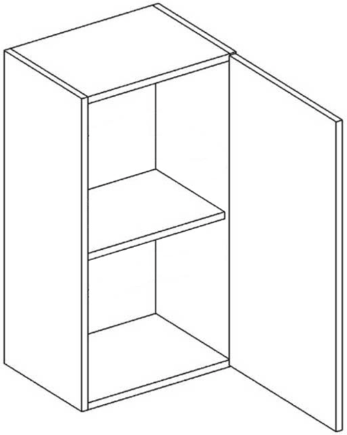 40cm Hängeschrank 72cm Glasfront