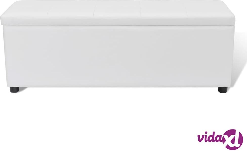 vidaXL Storage Bench White Medium Size