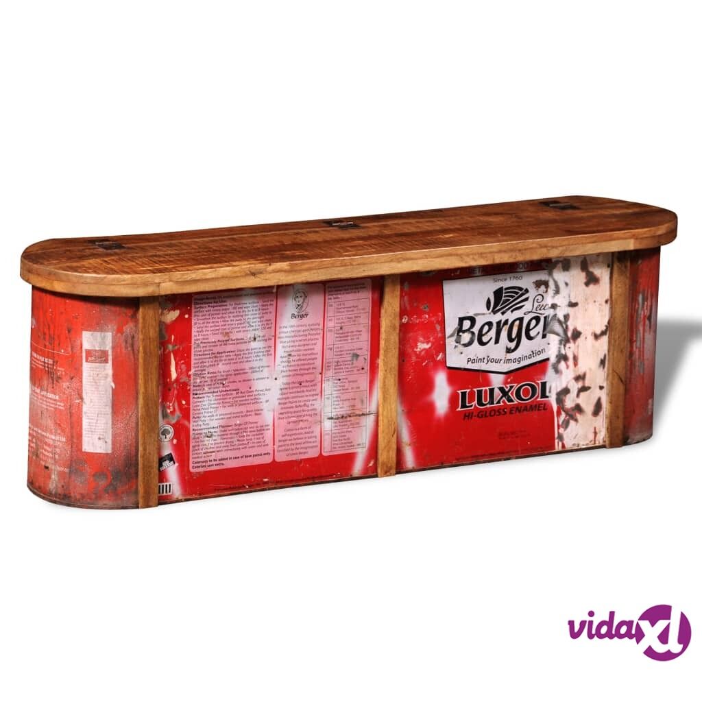 vidaXL Reclaimed Solid Wood Sideboard Storage Bench