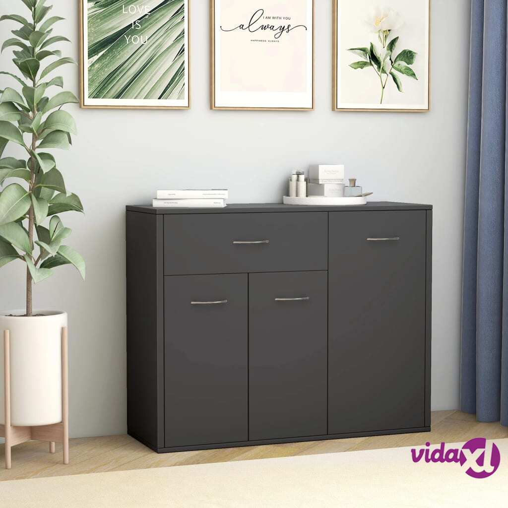 vidaXL Sideboard Grey 88x30x70 cm Chipboard