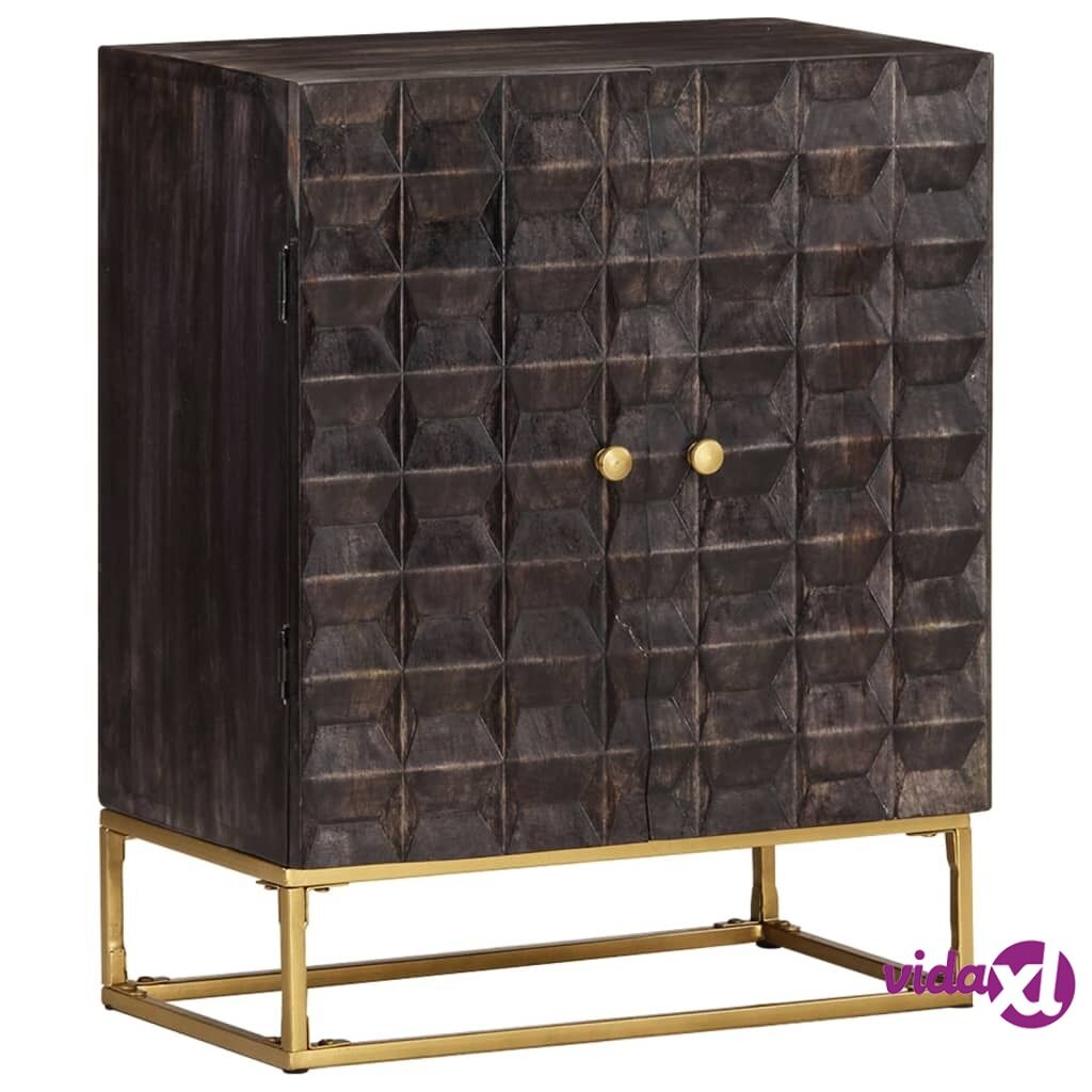 vidaXL Sideboard Black 60x35x75 cm Solid Mango Wood