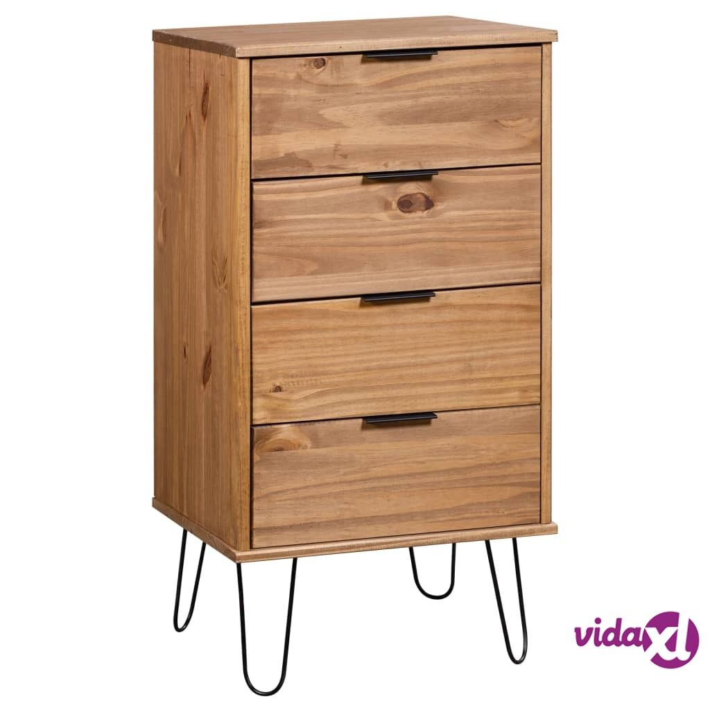 vidaXL Drawer Cabinet 45x39.5x90.3 cm Solid Pine Wood