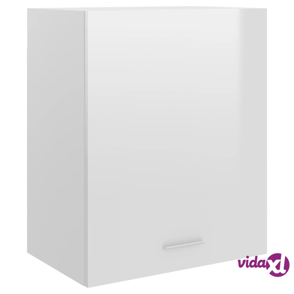vidaXL Hanging Cabinet High Gloss White 50x31x60 cm Chipboard