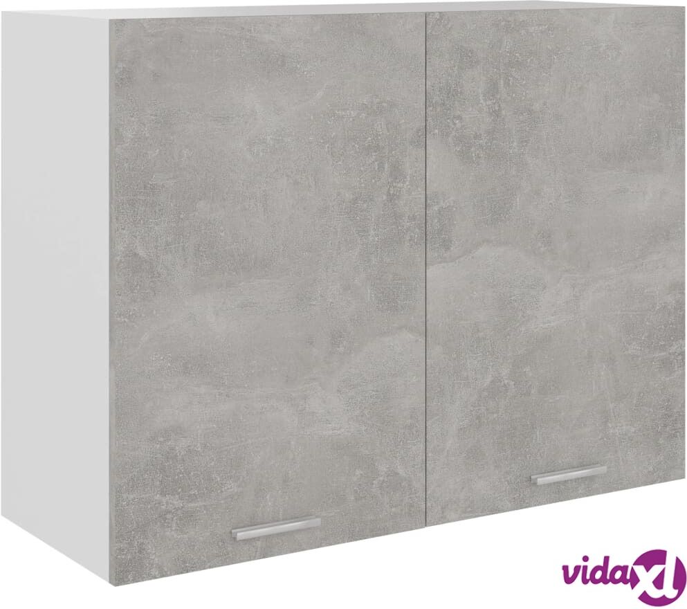 vidaXL Hanging Cabinet Concrete Grey 80x31x60 cm Chipboard