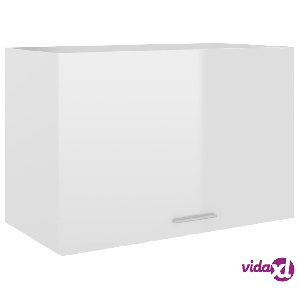 vidaXL Hanging Cabinet High Gloss White 60x31x40 cm Chipboard