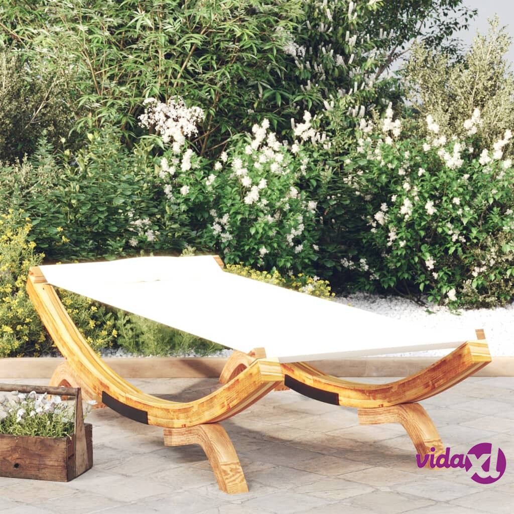 vidaXL Hammock 100x188.5x44 cm Solid Bent Wood Cream