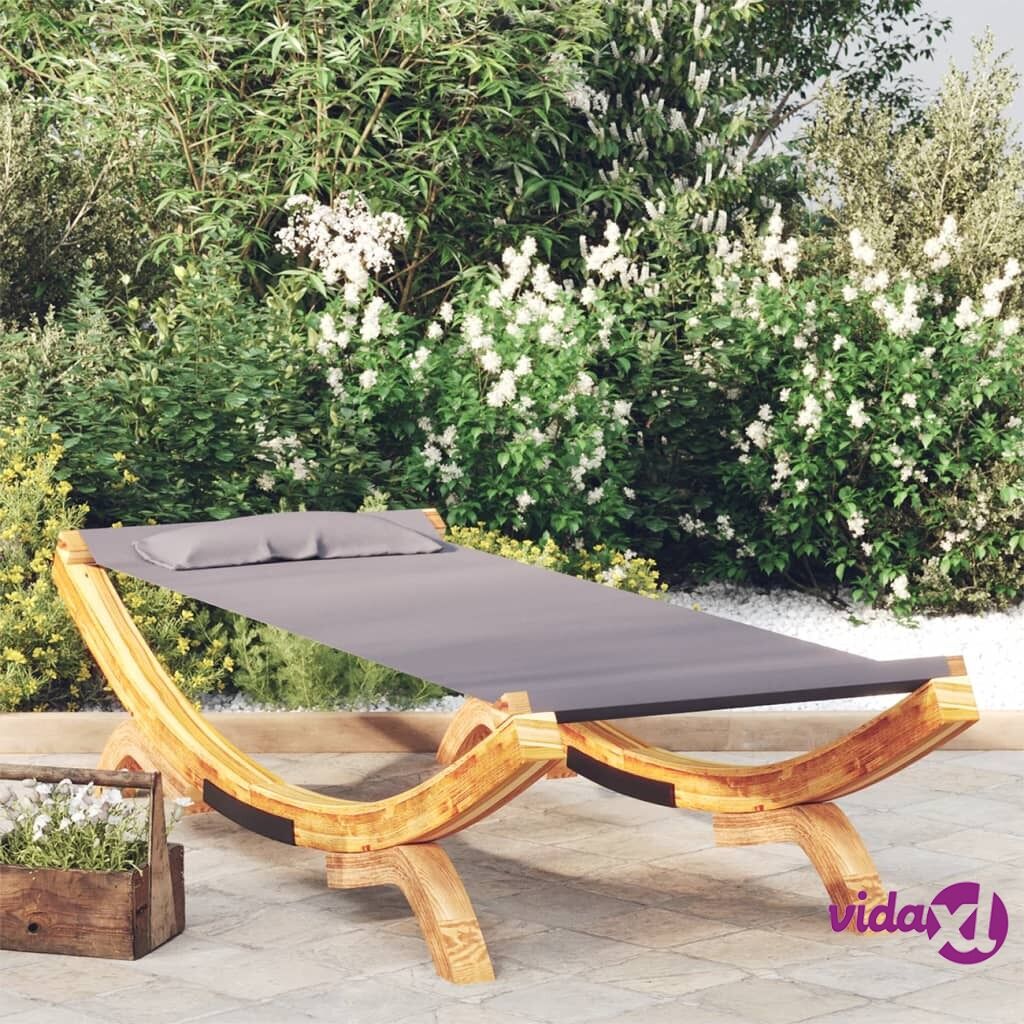 vidaXL Hammock 100x188.5x44 cm Solid Bent Wood Anthracite