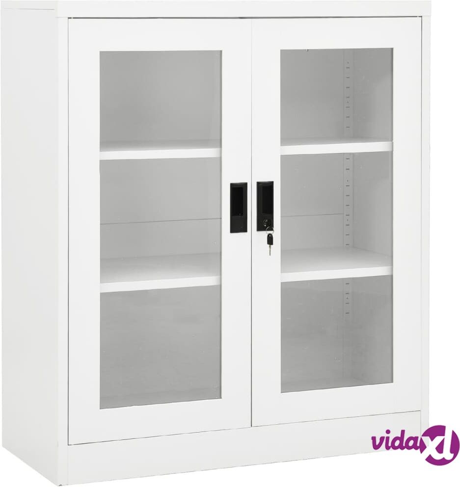 vidaXL Office Cabinet White 90x40x105 cm Steel