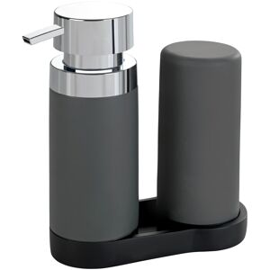 WENKO Spülmittelspender »Easy Squeez-e«, auch als Seifenspender geeignet grau/schwarz/silberfarben