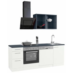 OPTIFIT Küchenzeile »Mini«, ohne E-Geräte, Breite 210 cm Küche: weiss/anthrazit/anthrazit + Korpus: weiss + Arbeitsplatte: anthrazit Größe