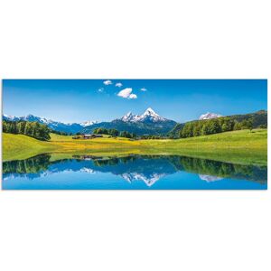 Artland Küchenrückwand »Landschaft in den Alpen«, (1 tlg.), Alu Spritzschutz... blau Größe