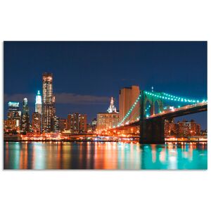 Artland Küchenrückwand »New York Skyline Brooklyn Bridge«, (1 tlg.), Alu... blau Größe