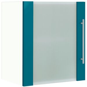 wiho Küchen Glashängeschrank »Flexi2«, Breite 50 cm Front: Ozeanblau, Korpus: Weiss Größe