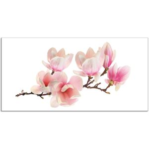 Artland Küchenrückwand »Magnolie«, (1 tlg.), Alu Spritzschutz mit Klebeband,... pink Größe