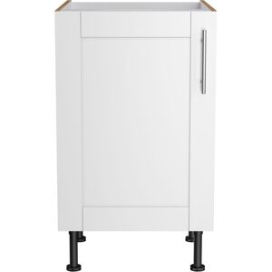 OPTIFIT Spülenschrank »Ahus«, Breite 50 cm weiss matt/wildeiche Nachbildung Größe