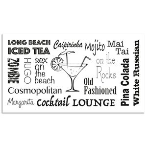 Artland Küchenrückwand »Cocktail Lounge«, (1 tlg.), Alu Spritzschutz mit... schwarz Größe