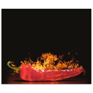 Artland Küchenrückwand »Roter scharfer Chilipfeffer«, (1 tlg.), Alu... rot Größe