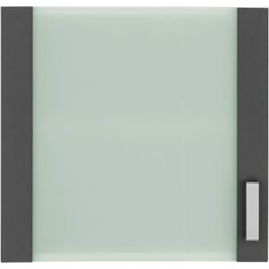 wiho Küchen Glashängeschrank »Husum«, Front mit Glaseinsatz Front: Anthrazit, Korpus: Weiss Größe
